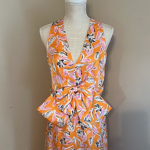 Sachin & Babi Allie Floral Satin Bow Front Long Maxi Dress Size: 8 - Picture 6 of 10